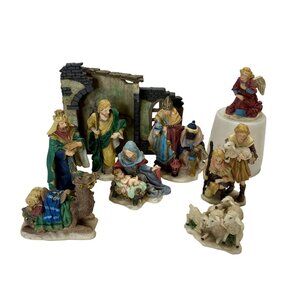 9-Piece Fontanini Christmas Nativity Set With Box Holiday Christmas Holy Family